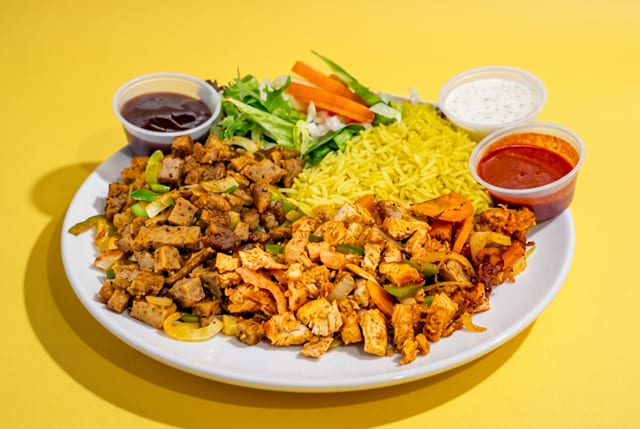 Chicken Shawarma Over Rice.